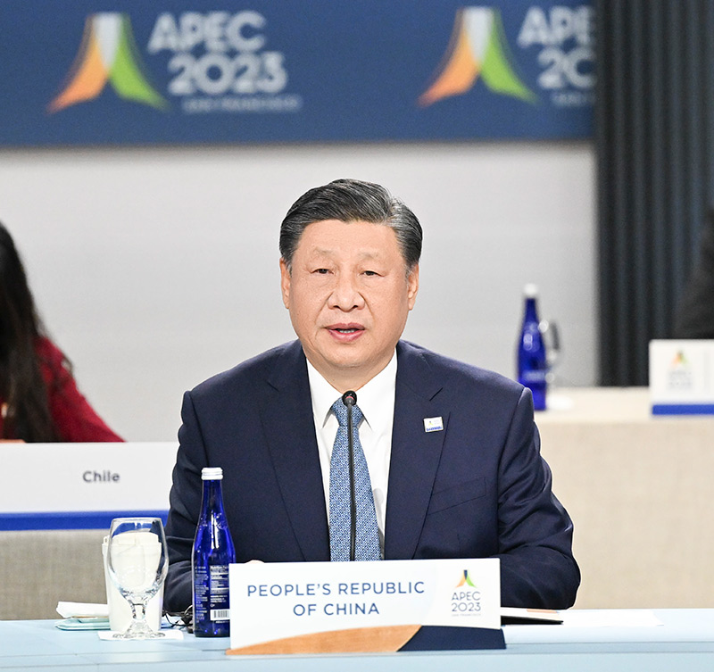 Speaker at the People's Republic of China table during APEC 2023.