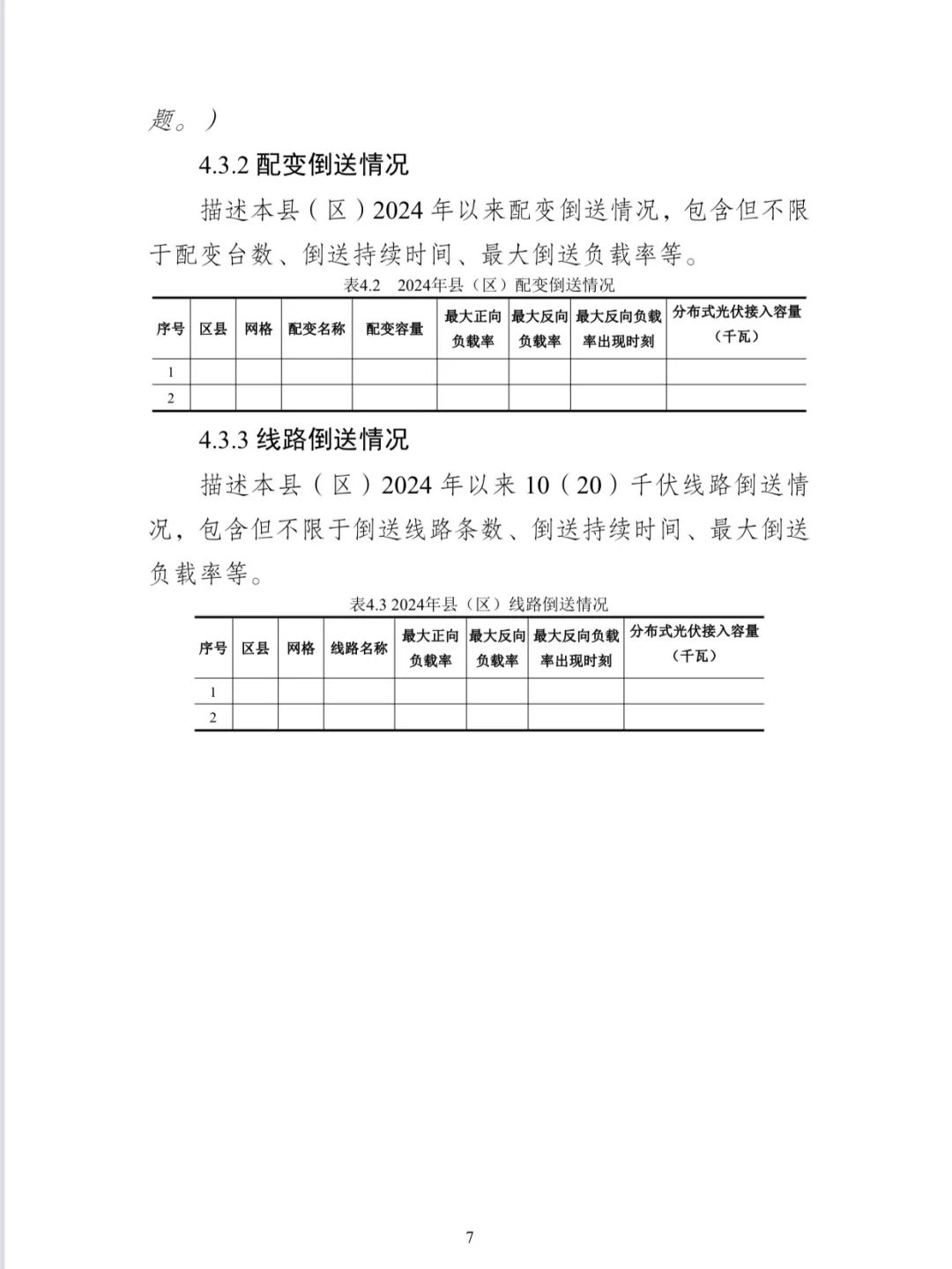 Image from a Chinese-language county-level distribution-network planning template for distributed photovoltaic systems; image 10 of 26.